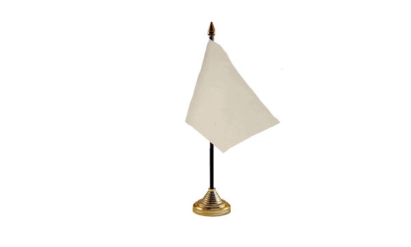 Plain White Table Flags